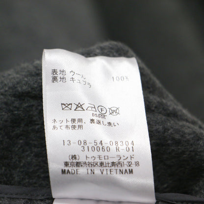 25秋冬 スーパーダブルフェイス スタンドカラーコート / 13085408304 / ミドル丈 サイドスリット ウール