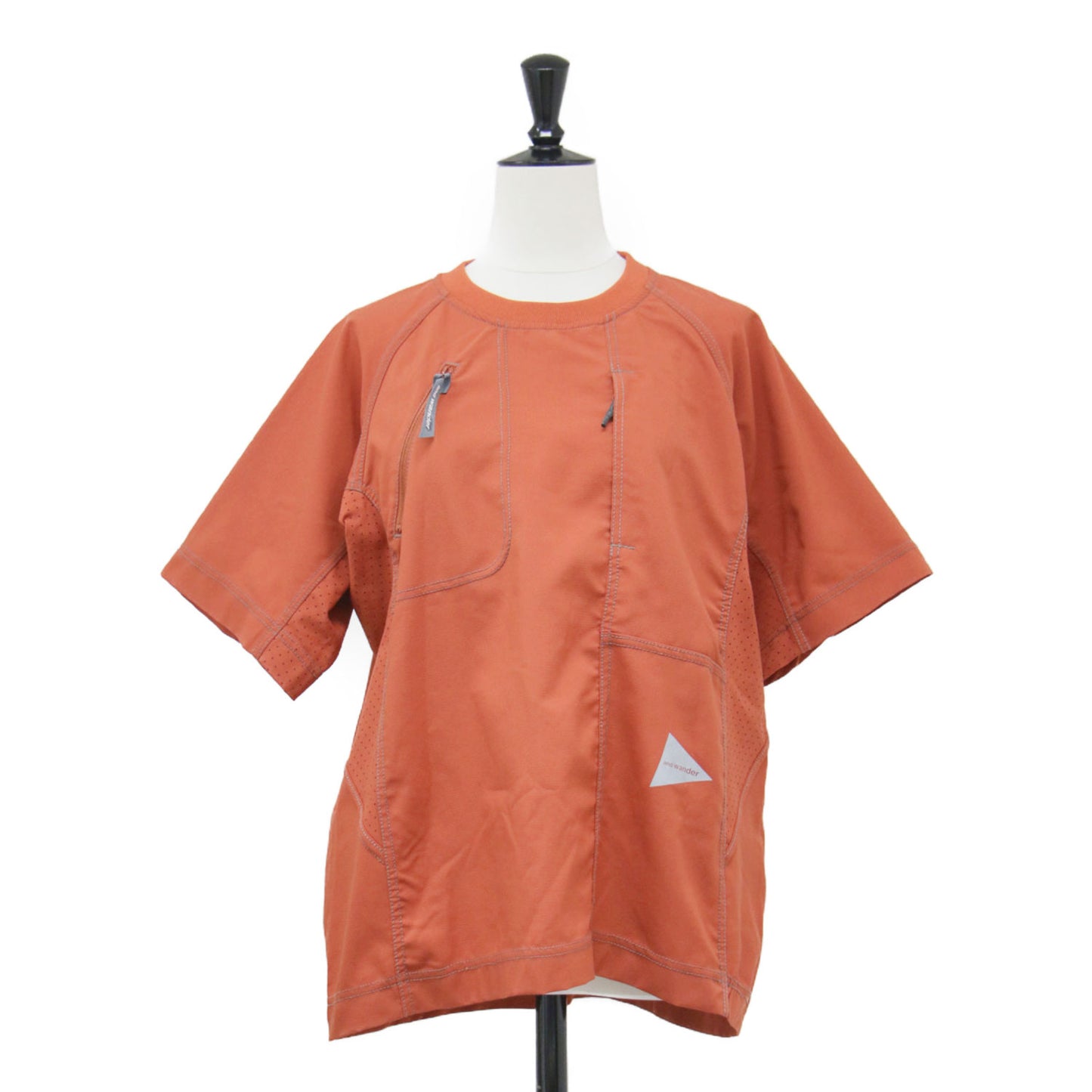 ストレッチ リップ プルオーバー / UV stretch rip pullover ブラウス クルーネック 半袖 ラグラン メッシュ