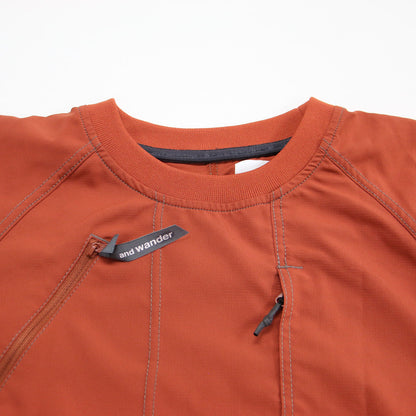 ストレッチ リップ プルオーバー / UV stretch rip pullover ブラウス クルーネック 半袖 ラグラン メッシュ