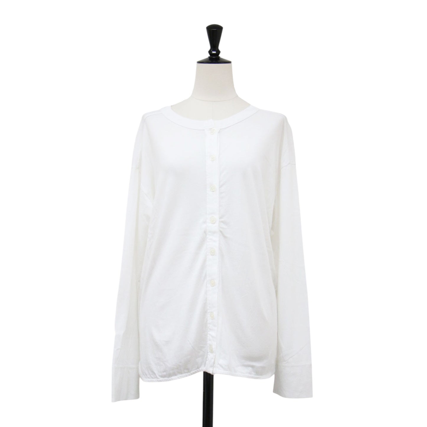 モイストタッチカーディガン / Cotton silk プルオーバー ボートネック 長袖 ドロップショルダー シルク リネン コットン
