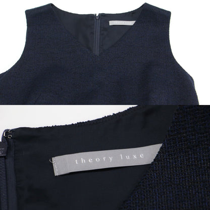 20春夏 3way セットアップ / Tweed Jersey Marty B&Mox ドレス Aライン ノースリーブ ペプラム ツイード バックファスナー コットン