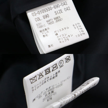 20春夏 3way セットアップ / Tweed Jersey Marty B&Mox ドレス Aライン ノースリーブ ペプラム ツイード バックファスナー コットン