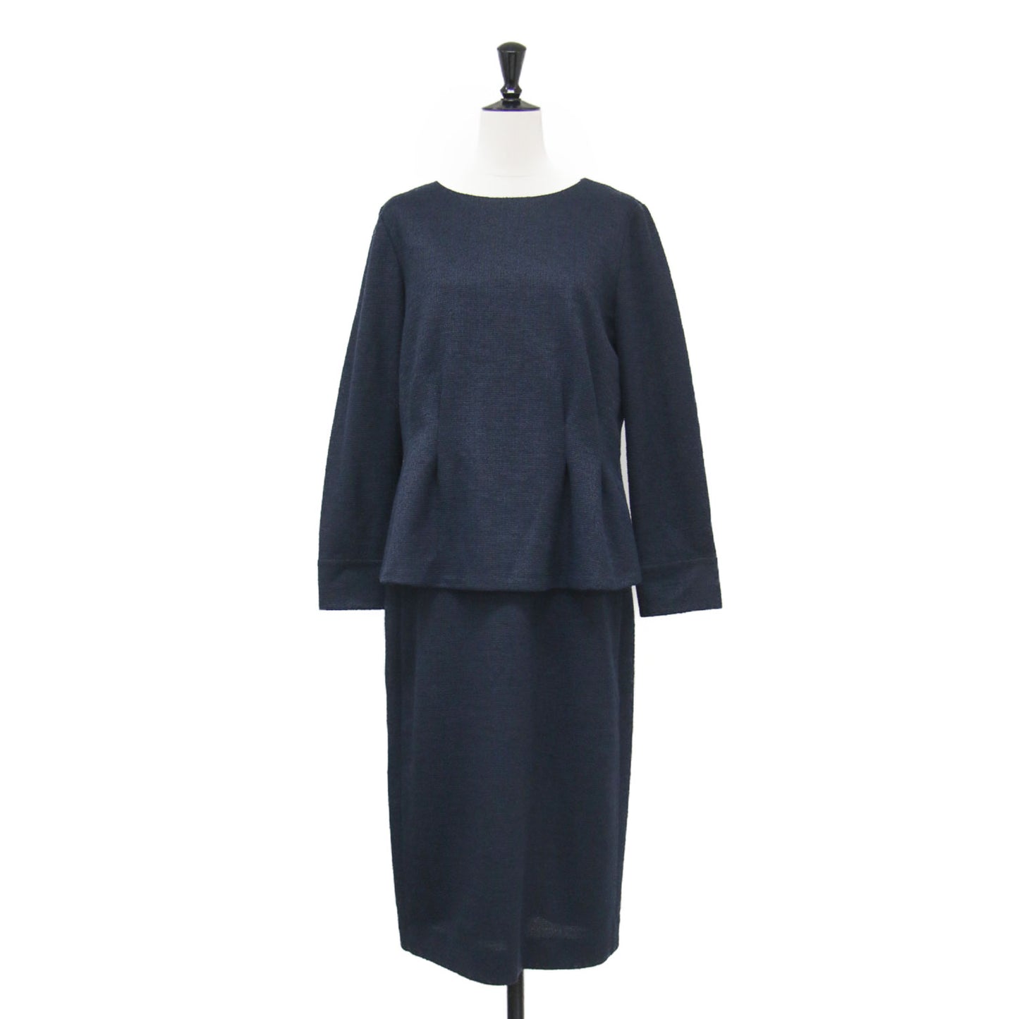 20春夏 3way セットアップ / Tweed Jersey Marty B&Mox ドレス Aライン ノースリーブ ペプラム ツイード バックファスナー コットン