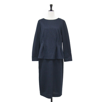 20春夏 3way セットアップ / Tweed Jersey Marty B&Mox ドレス Aライン ノースリーブ ペプラム ツイード バックファスナー コットン