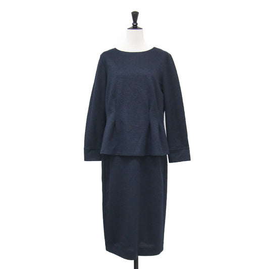 20春夏 3way セットアップ / Tweed Jersey Marty B&Mox ドレス Aライン ノースリーブ ペプラム ツイード バックファスナー コットン