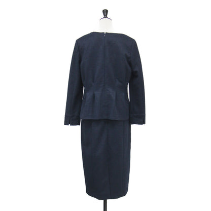 20春夏 3way セットアップ / Tweed Jersey Marty B&Mox ドレス Aライン ノースリーブ ペプラム ツイード バックファスナー コットン
