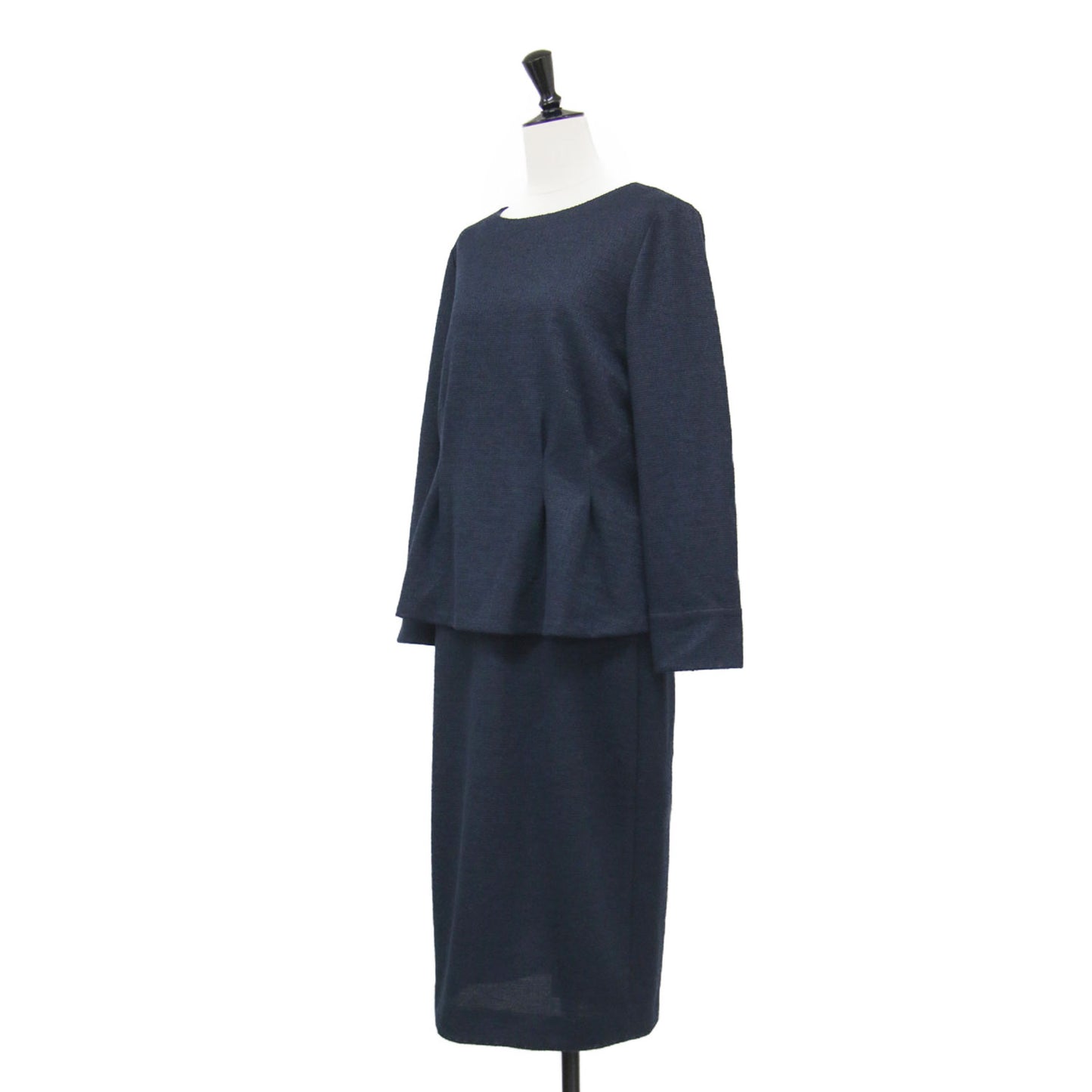 20春夏 3way セットアップ / Tweed Jersey Marty B&Mox ドレス Aライン ノースリーブ ペプラム ツイード バックファスナー コットン