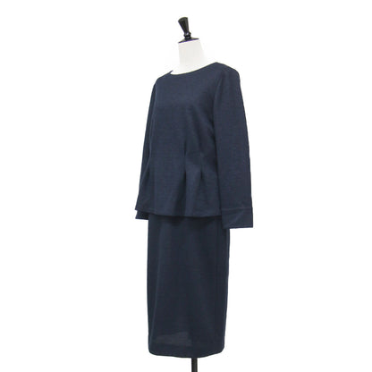 20春夏 3way セットアップ / Tweed Jersey Marty B&Mox ドレス Aライン ノースリーブ ペプラム ツイード バックファスナー コットン