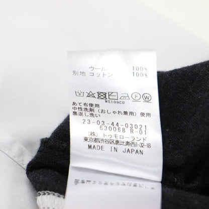 24秋冬 クリアウォッシャブル シャツコンビ プルオーバー / カットソー 長袖 ラグラン ヘムライン スリット ウール