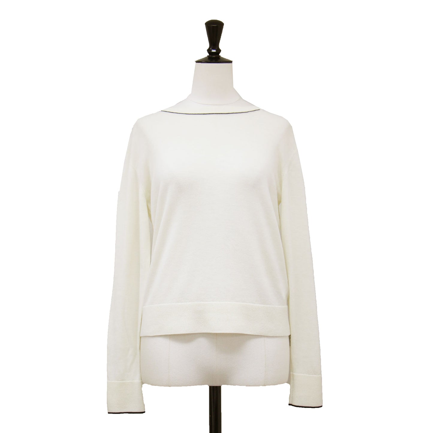 26春夏 ウール シルク カシミヤ ハイゲージ プルオーバー / Aurora Gene Sweater ニット 長袖 クルーネック コンパクト