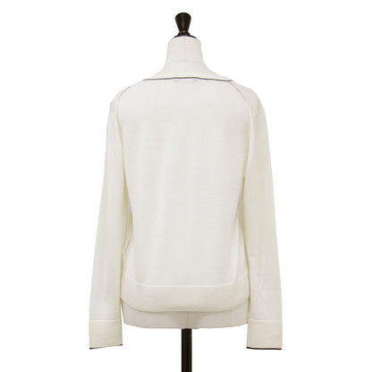 26春夏 ウール シルク カシミヤ ハイゲージ プルオーバー / Aurora Gene Sweater ニット 長袖 クルーネック コンパクト
