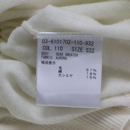 26春夏 ウール シルク カシミヤ ハイゲージ プルオーバー / Aurora Gene Sweater ニット 長袖 クルーネック コンパクト