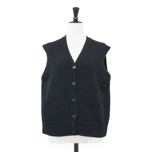 26春夏 ミドルゲージVネックベスト / Austin Ciara Sweater ニット コットン ウール ウォッシャブル