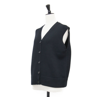 26春夏 ミドルゲージVネックベスト / Austin Ciara Sweater ニット コットン ウール ウォッシャブル
