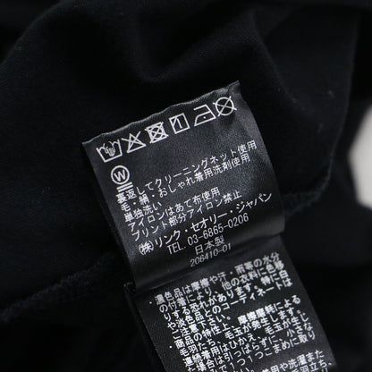 25秋冬 コットン ギャザー クロップドTシャツ / Luxe Jersey Alia Tee カットソー 長袖 クルーネック ロゴプリント