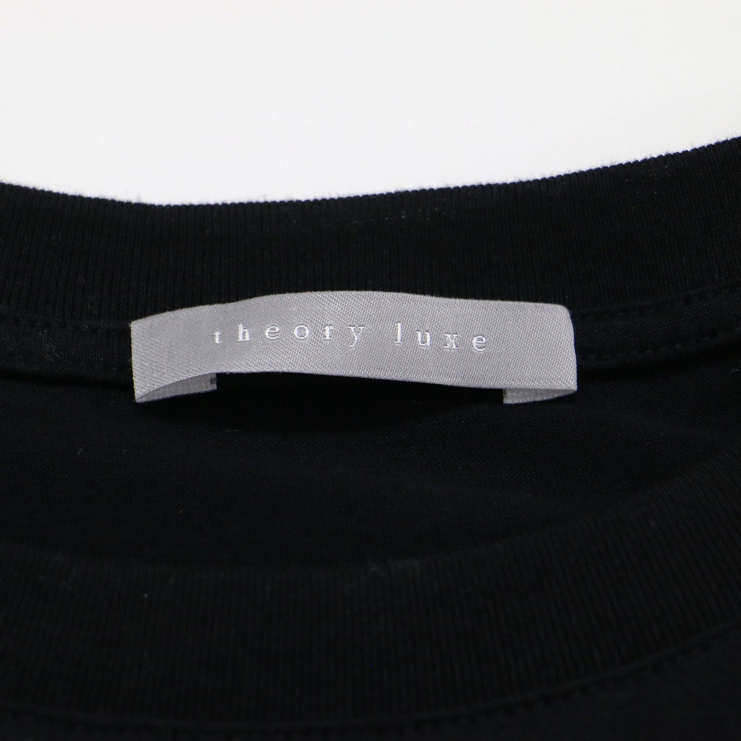 25秋冬 コットン ギャザー クロップドTシャツ / Luxe Jersey Alia Tee カットソー 長袖 クルーネック ロゴプリント