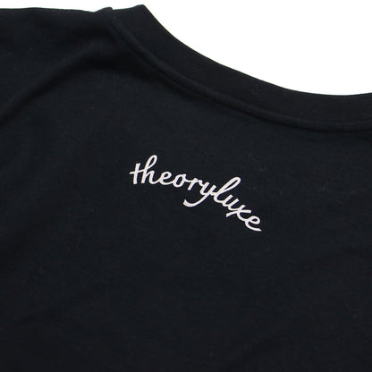 25秋冬 コットン ギャザー クロップドTシャツ / Luxe Jersey Alia Tee カットソー 長袖 クルーネック ロゴプリント