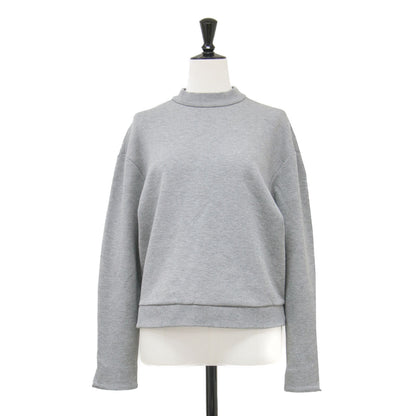 25秋冬 モックネック ミディ プルオーバー / Double Knit N Rib Neck Top スウェット 長袖 ドロップショルダー スリット