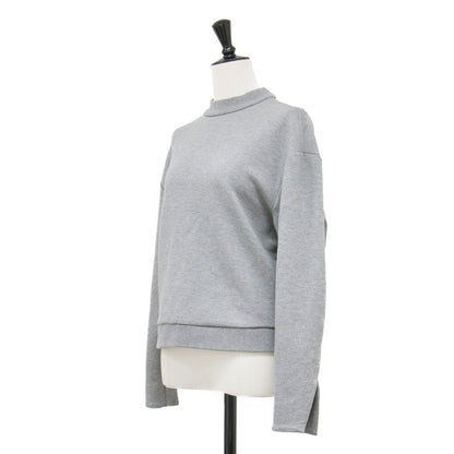 25秋冬 モックネック ミディ プルオーバー / Double Knit N Rib Neck Top スウェット 長袖 ドロップショルダー スリット