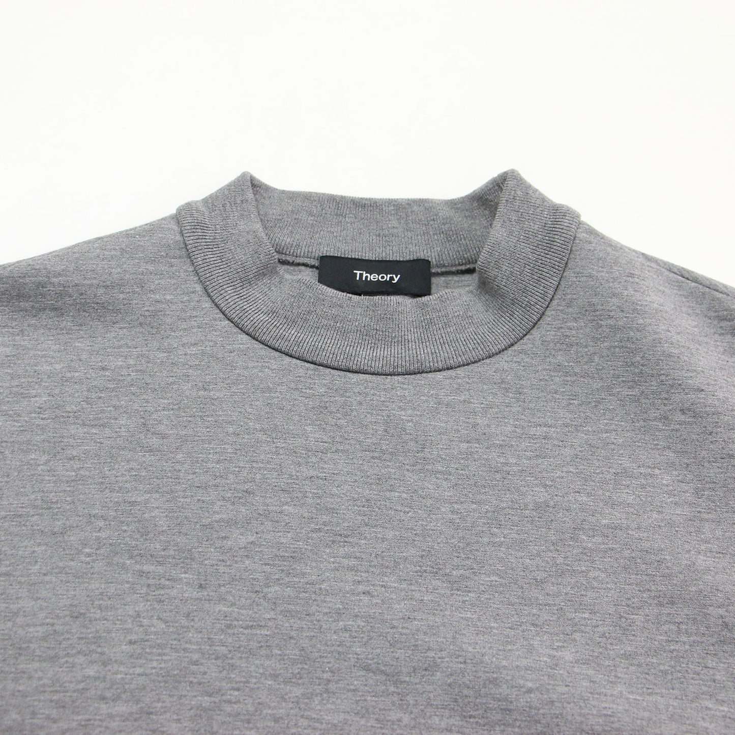 25秋冬 モックネック ミディ プルオーバー / Double Knit N Rib Neck Top スウェット 長袖 ドロップショルダー スリット