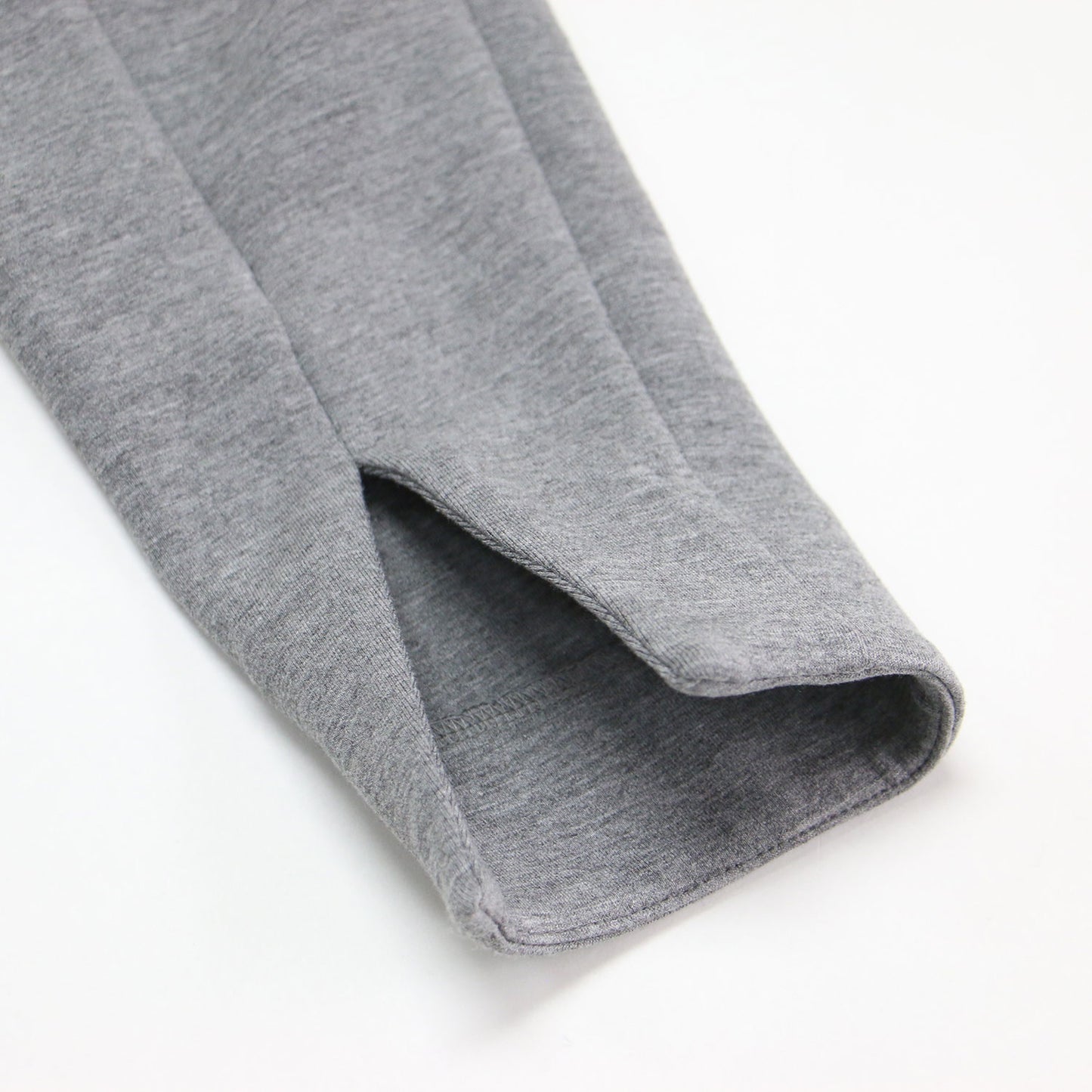 25秋冬 モックネック ミディ プルオーバー / Double Knit N Rib Neck Top スウェット 長袖 ドロップショルダー スリット