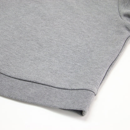 25秋冬 モックネック ミディ プルオーバー / Double Knit N Rib Neck Top スウェット 長袖 ドロップショルダー スリット