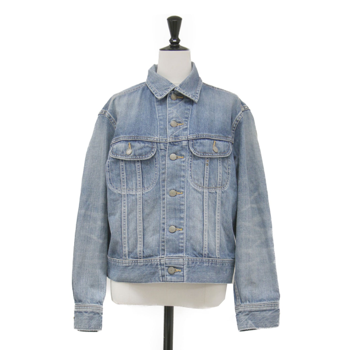 ライ麦デニムの908比古比女ジャン / デニムジャケット Gジャン 長袖 クロップド丈 コットン ウォッシャブル