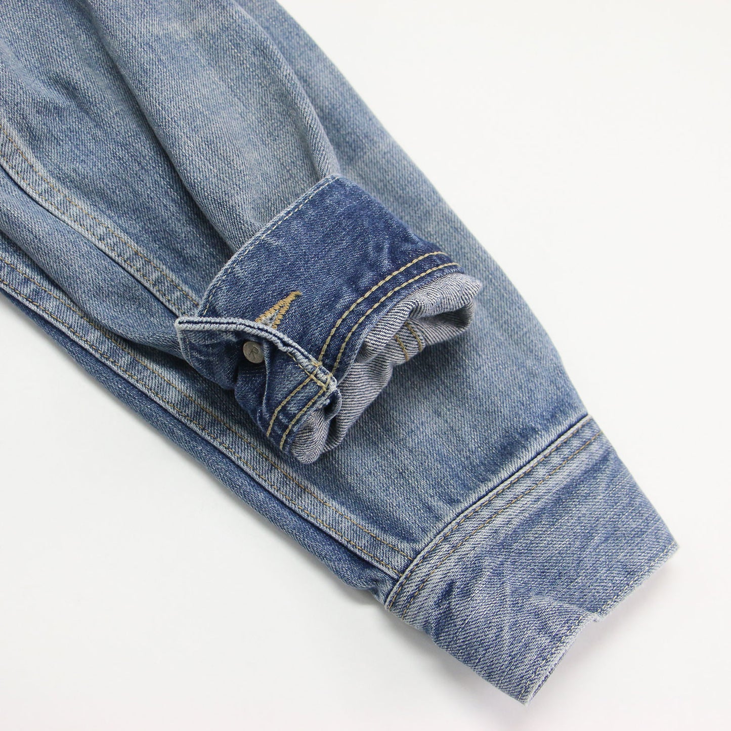 ライ麦デニムの908比古比女ジャン / デニムジャケット Gジャン 長袖 クロップド丈 コットン ウォッシャブル
