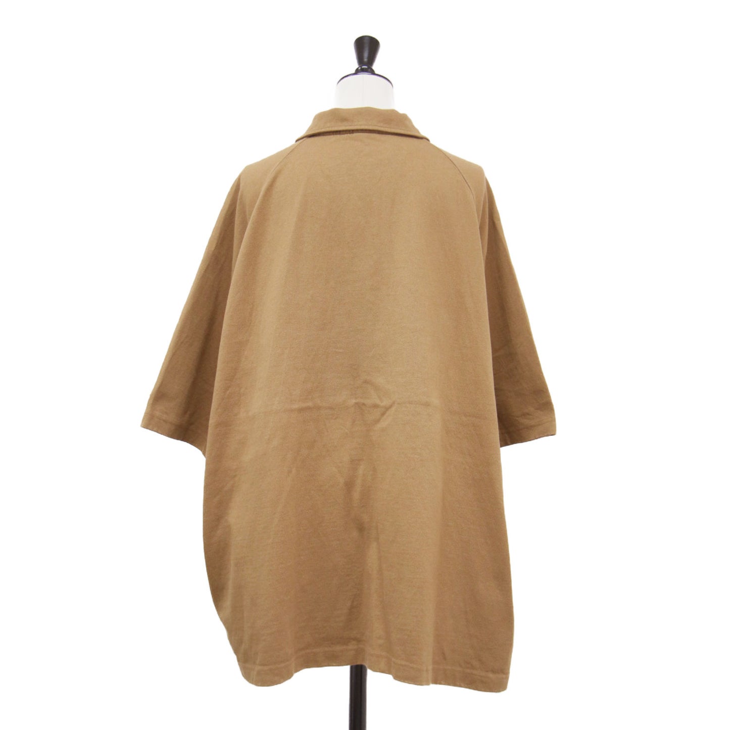 × FRAMeWORK 別注 26春夏 ハーフジップ ワイドTシャツ / JERSEY HALF ZIP TEE プルオーバー 5分袖 ラグラン ロゴ 刺繍 コットン