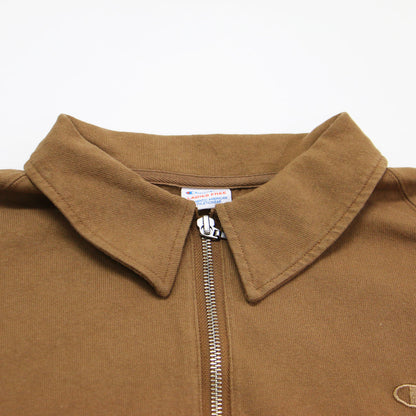 × FRAMeWORK 別注 26春夏 ハーフジップ ワイドTシャツ / JERSEY HALF ZIP TEE プルオーバー 5分袖 ラグラン ロゴ 刺繍 コットン