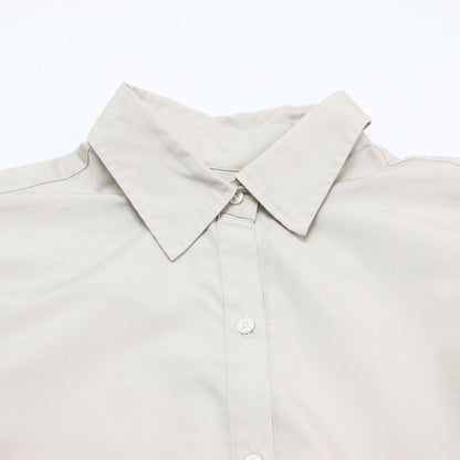 23春夏 ショート シャツ / プルオーバー オーバーサイズ ショート丈 長袖 ドロップショルダー コットン ウォッシャブル