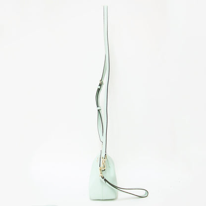 ダンプリング コンバーチブル クロスボディ ショルダーバッグ / クラッチ 肩掛け ロゴ レザー