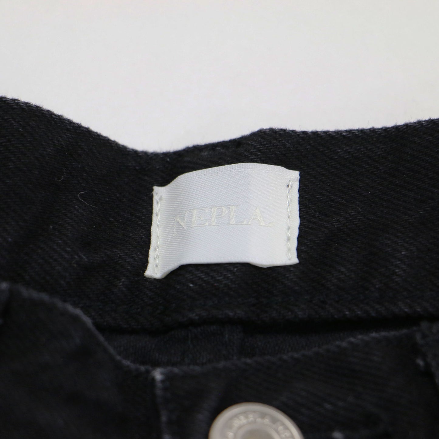 × plage 別注 25秋冬 ダブルポケット ストレート デニム / WPKT STRAIGHT DENIM ミドルライズ レザーパッチ カットオフ コットン