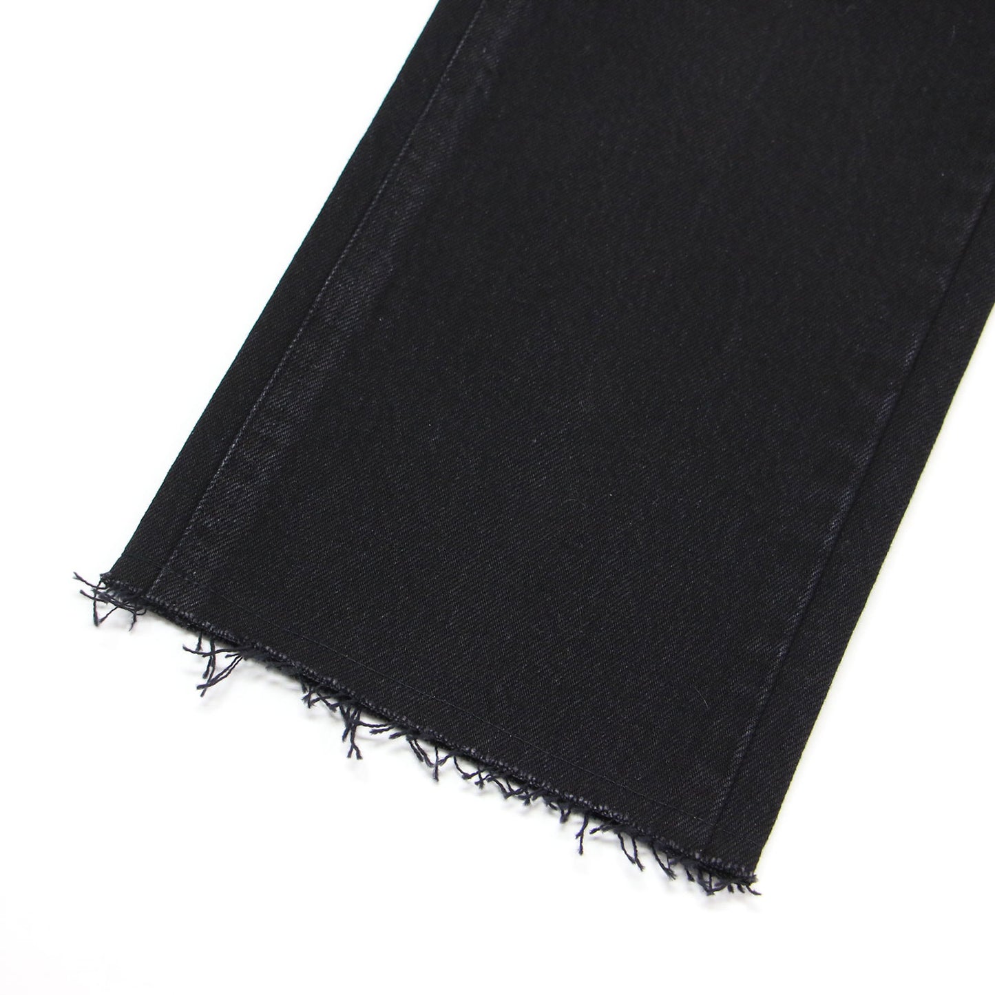 × plage 別注 25秋冬 ダブルポケット ストレート デニム / WPKT STRAIGHT DENIM ミドルライズ レザーパッチ カットオフ コットン