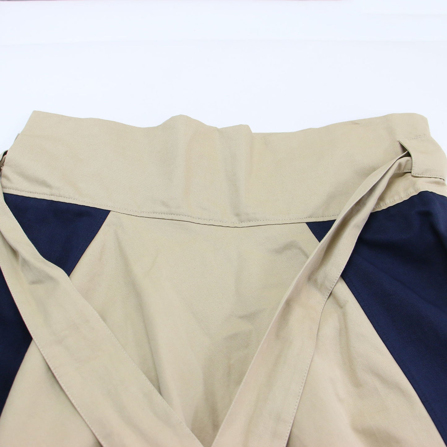 バイカラー ハイウエスト ワイドパンツ / Panelled Wide Leg Pant チノパン フレア リボン コットン