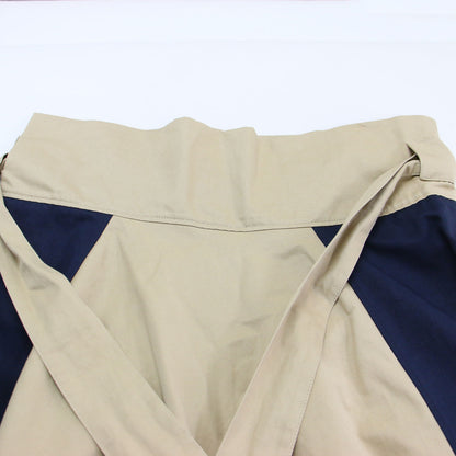 バイカラー ハイウエスト ワイドパンツ / Panelled Wide Leg Pant チノパン フレア リボン コットン
