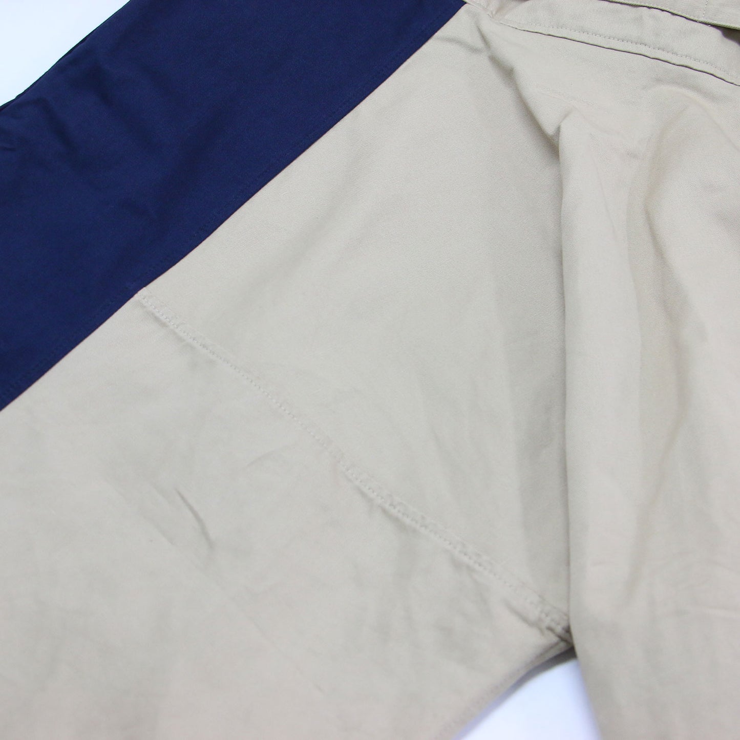 バイカラー ハイウエスト ワイドパンツ / Panelled Wide Leg Pant チノパン フレア リボン コットン