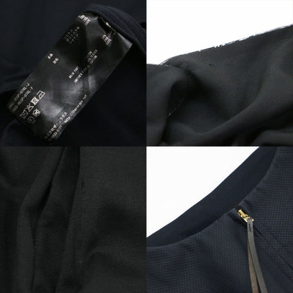 ハーフジップ ドロップショルダー ワンピース / フレンチスリーブ ロング丈 ワイド
