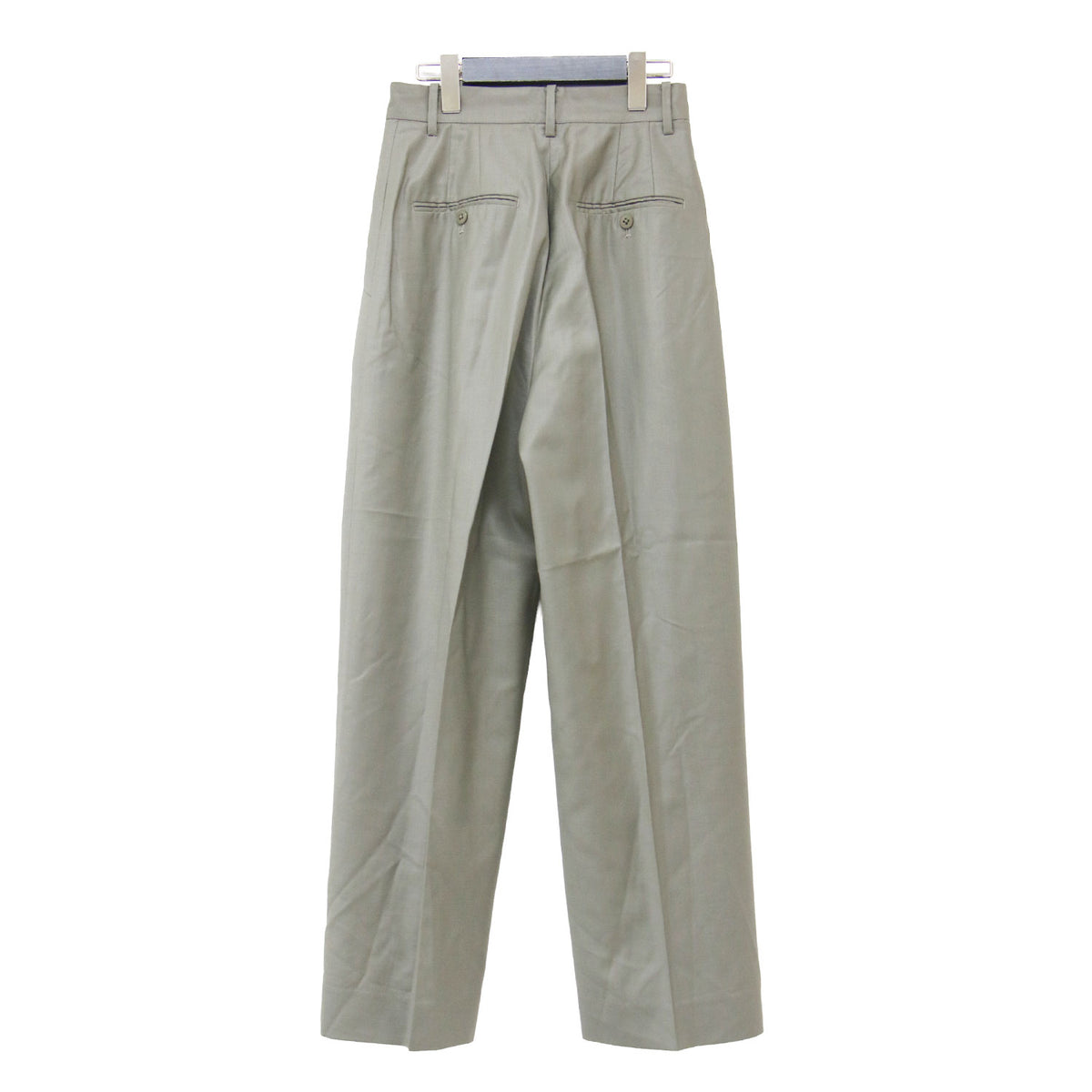 タック ワイド パンツ / TUCK WIDE PANTS フルレングス センタープレス 光沢