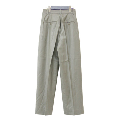 タック ワイド パンツ / TUCK WIDE PANTS フルレングス センタープレス 光沢