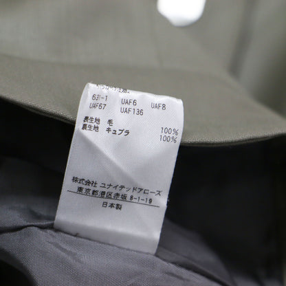 タック ワイド パンツ / TUCK WIDE PANTS フルレングス センタープレス 光沢