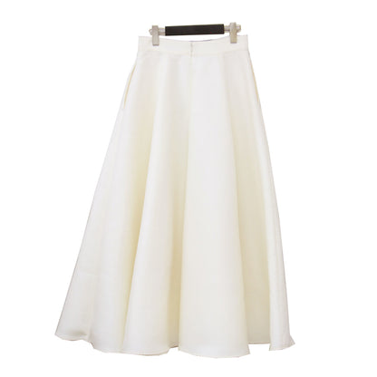 25春夏 タック ボリューム フレアスカート / VOLUME FLARE SKIRT ハイウエスト Aライン ドレス