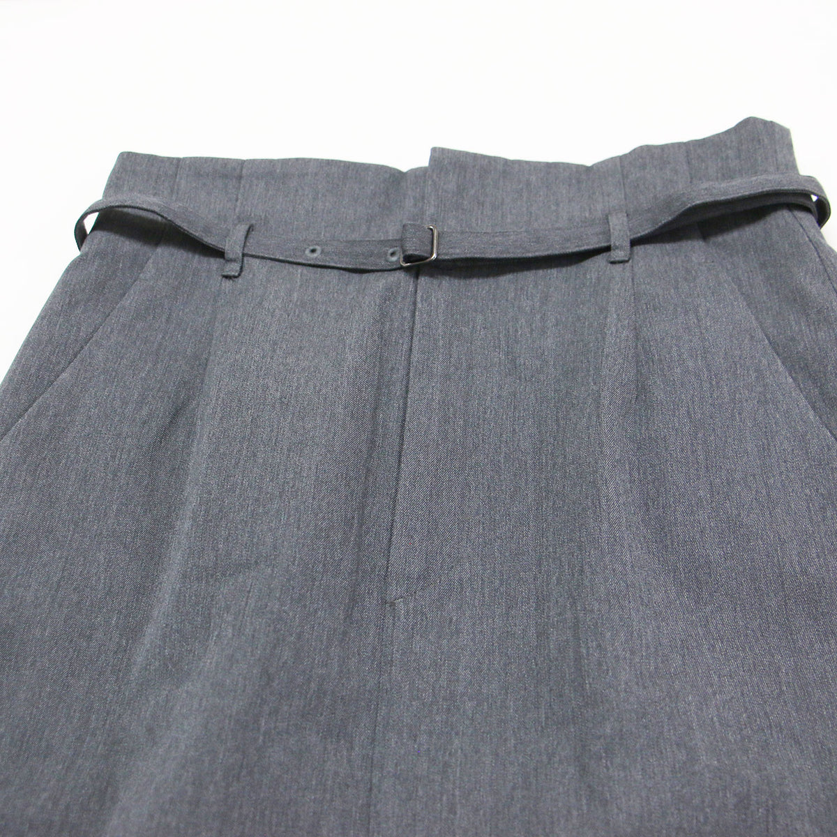 タイト ロング スカート / TIGHT LONG SKIRT 1624-299-3746 / Iライン ミモレ丈 センタースリット ハイウエスト ベルト付き ウール