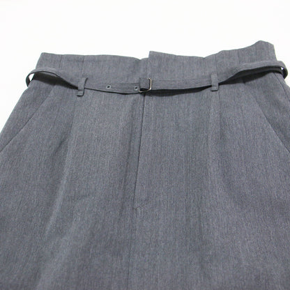 タイト ロング スカート / TIGHT LONG SKIRT 1624-299-3746 / Iライン ミモレ丈 センタースリット ハイウエスト ベルト付き ウール