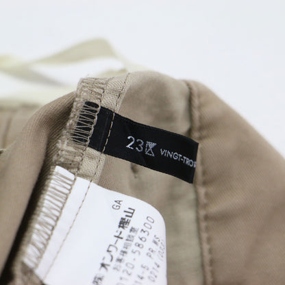 25秋冬 ストレッチギャバ チノパンツ / ワイドパンツ Aライン ストレート ストレッチ コットン