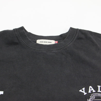 × YALE UNIVERSITY 25春夏 ロゴプリント Tシャツ / カットソー 長袖 クルーネック ワイド コットン