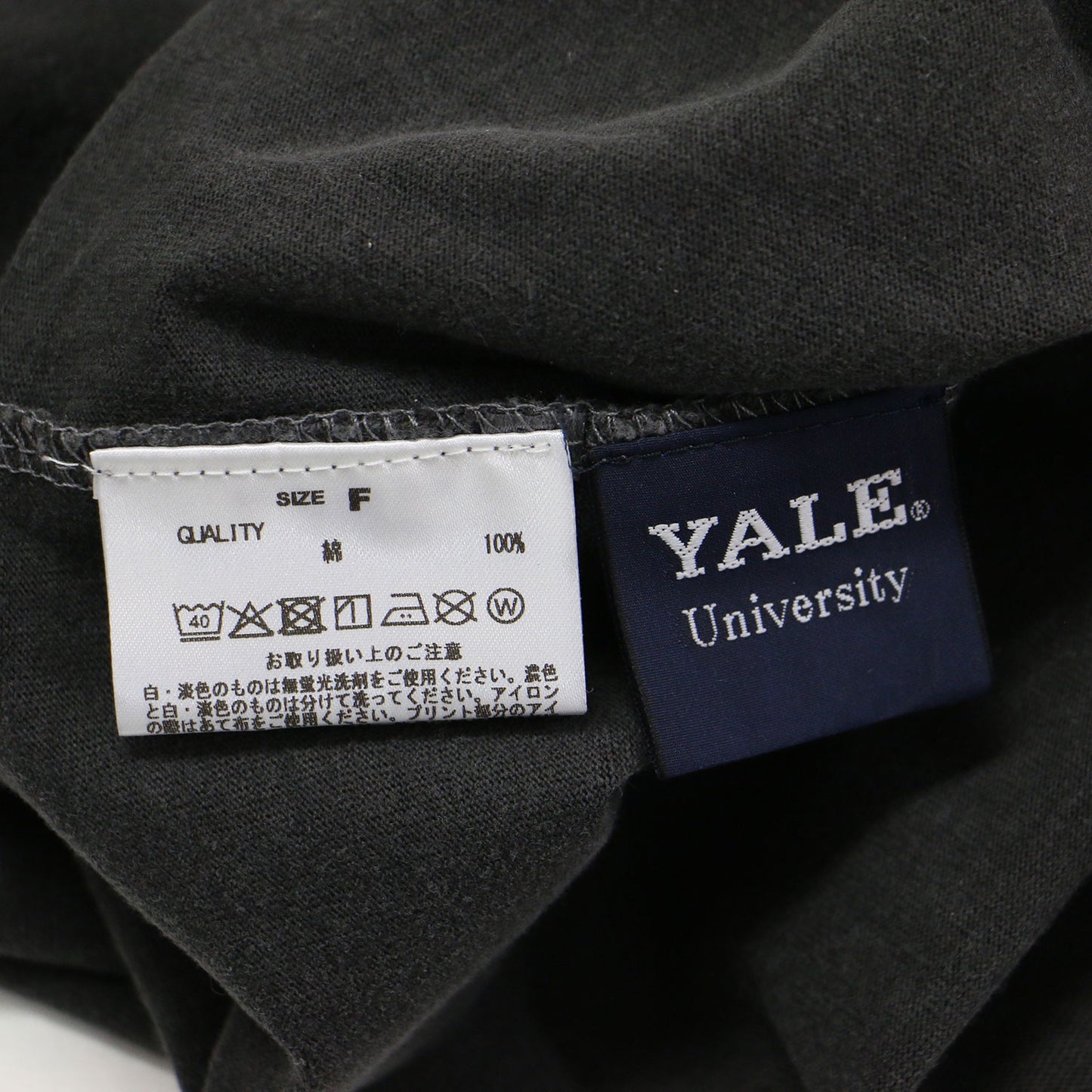 × YALE UNIVERSITY 25春夏 ロゴプリント Tシャツ / カットソー 長袖 クルーネック ワイド コットン