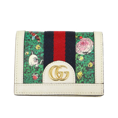 × ヒグチユウコ オフィディア ミニウォレット / 短財布 フラップ GG金具 総柄 レザー