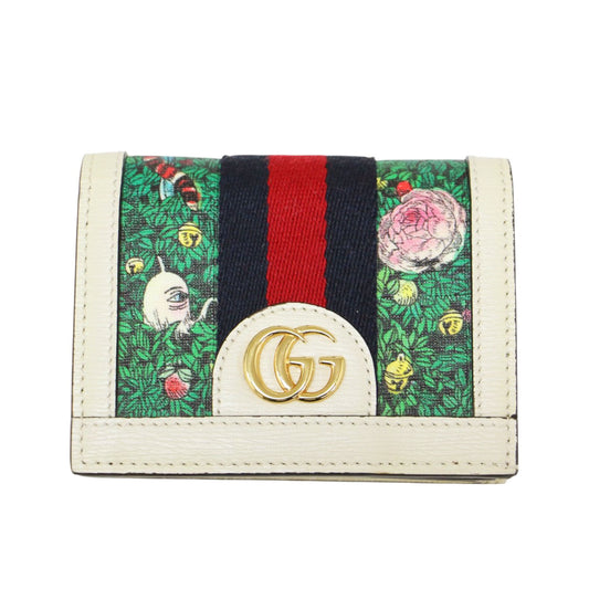 × ヒグチユウコ オフィディア ミニウォレット / 短財布 フラップ GG金具 総柄 レザー