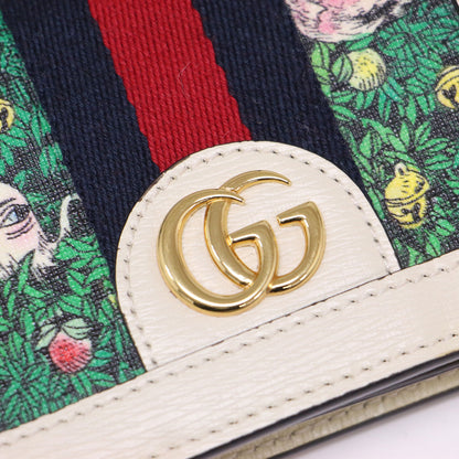 × ヒグチユウコ オフィディア ミニウォレット / 短財布 フラップ GG金具 総柄 レザー